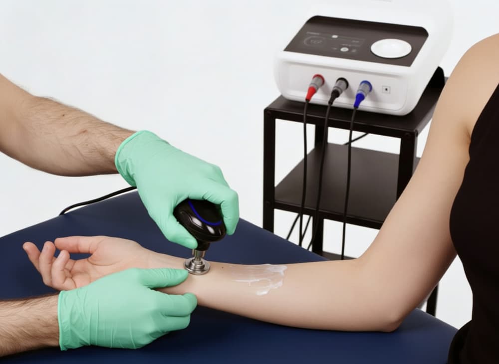 Aplicación de la tecnología INDIBA en una sesión de fisioterapia en Celanova